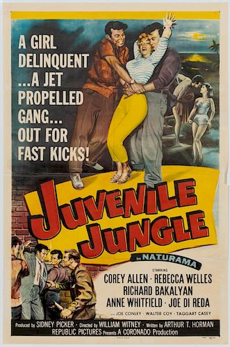 "Juvenile Jungle" 1958 Original Movie Poster