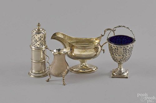 Four Georgian silver tablewares, to include a Rob