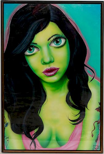Scott Rohlfs Acrylic Pinup, "Save Me From Myself"