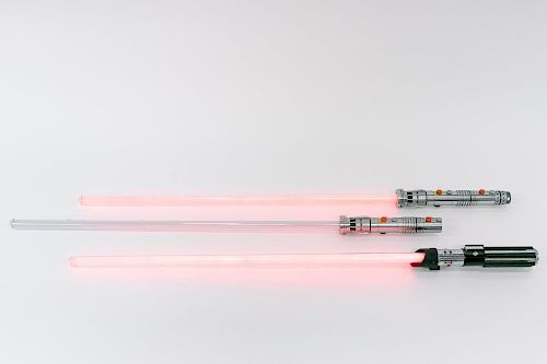 3 Star Wars Light Sabers, Darth Maul Double/Vader