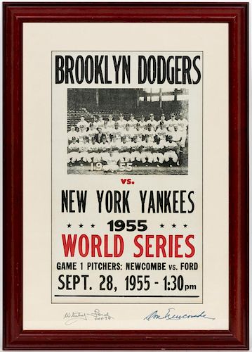 Whitey Ford & Don Newcombe World Series Poster