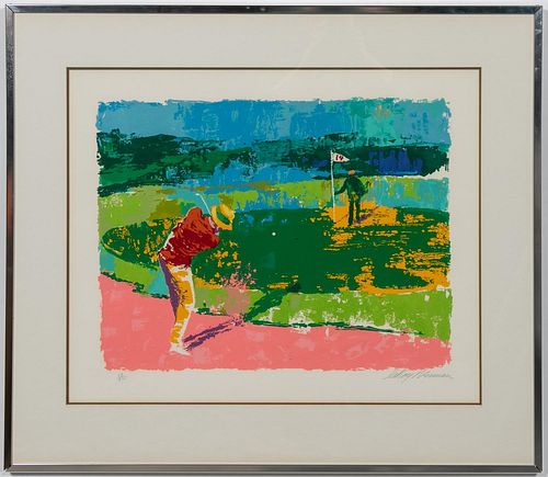 Leroy Neiman, "Chipping On", Golf Serigraph 53/275