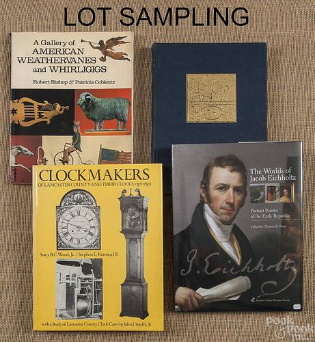 Collection of reference books on antiques, folk a