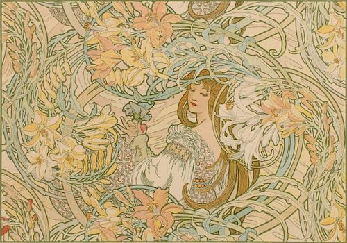 AFTER ALPHONSE MUCHA (1860-1939) COLOR LITHOGRAPH
