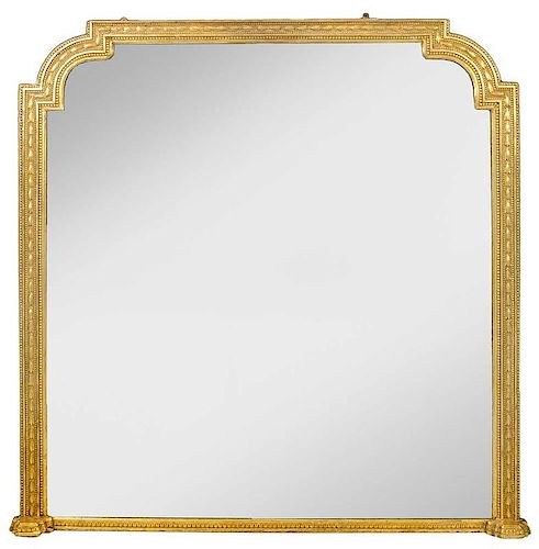 Louis XVI Style Carved and Gilt Wood Mirror
