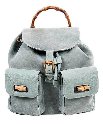 Gucci Suede and Leather Backpack