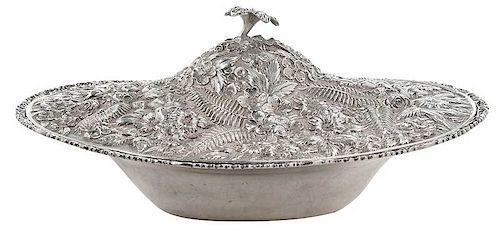 Sterling Repousse Oval Small Entree