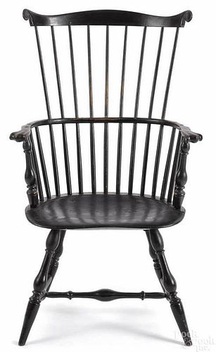 Pennsylvania combback Windsor armchair, late 18th