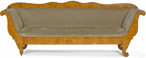 Biedermeier fruitwood sofa, ca. 1835, 39'' h., 103