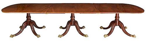 Fine William IV Mahogany Three Pedestal Dining Table