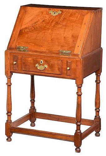 American William and Mary Walnut Desk on Frame