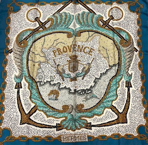 Hermes Provence Silk Scarf