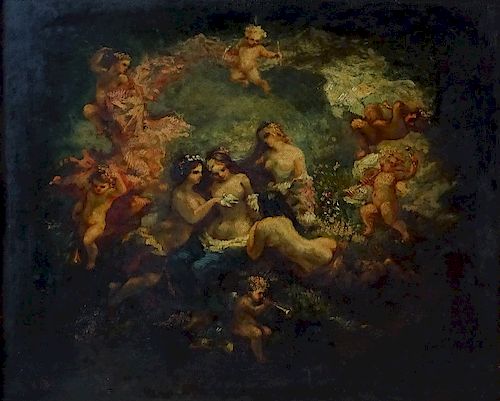 Narcisse V. Diaz de la Peña Oil Painting / Panel