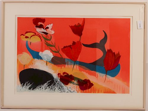 David True, Cut Flowers, Unexpected Lithograph