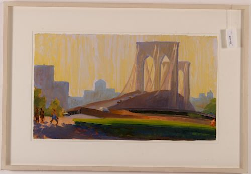 William Clutz, "Study for Brooklyn Bridge"