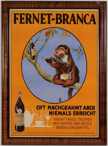 Aldo Mazza, 1880-1964, "Fernet Branca" Poster