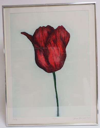 Steven Barbash, "Tulip" Etching and Chine Colle