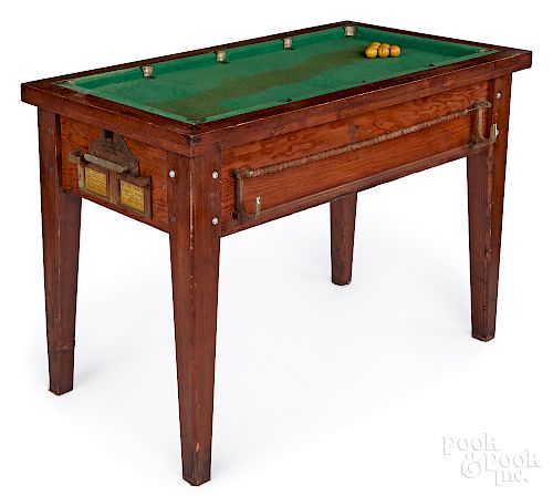 Alamo Novelty Co. small coin operated pool table