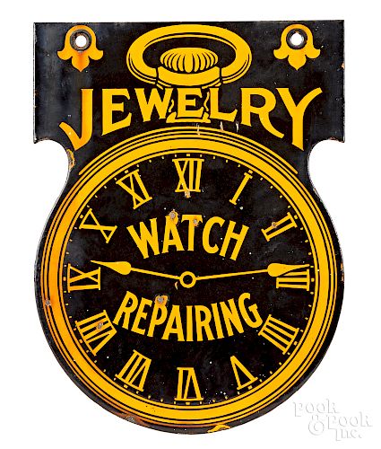 Jewelry Watch Repairing enameled trade sign