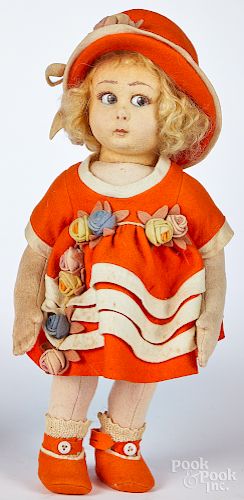 Lenci 111 M child felt doll