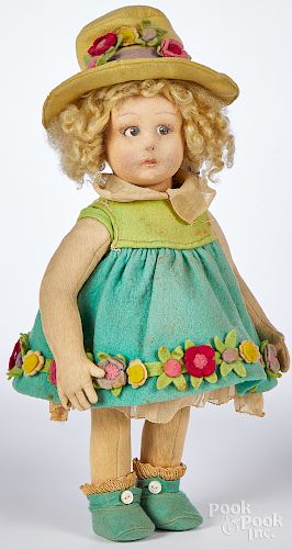 Lenci flower girl felt doll
