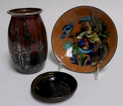 WMF Enameled Metal & Copper Vases & Bowls