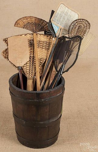 Fourteen fly swatters, 19th/20th c., together wit
