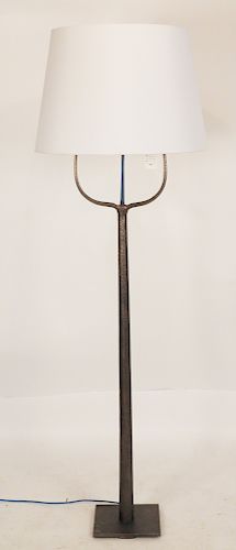 Giacometti Style Patinated Bronze Floor Lamp