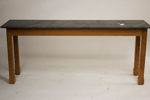 Magei Italy Slate Top Console and Demi Lune Tables