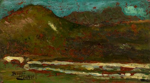 Beppe Ciardi (Venezia 1875-Treviso  1932)  - Mountain landscape