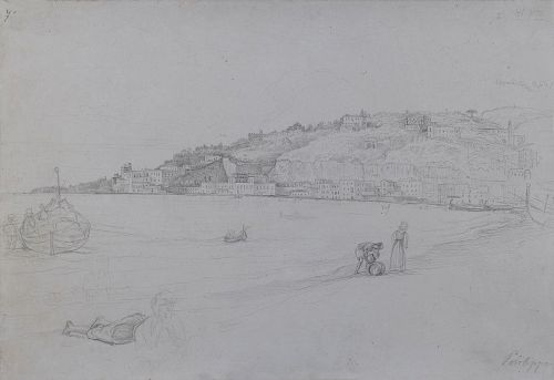 Christian Friedrik Thöming (Eckernförde 1802-Napoli 1873)  - Panorama of Posillipo coast, 1870
