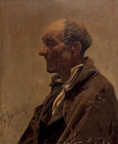 Francesco Jacovacci (Roma 1838-Roma 1908)  - Portrait of a man