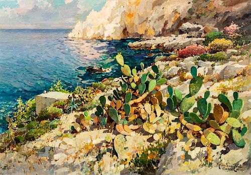 Felice Giordano (Napoli 1880-Capri  1964)  - Capri