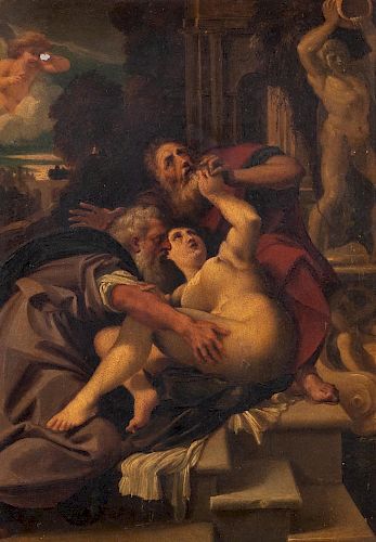 Scuola bolognese, inizi secolo XVII- Susanna and the Elders