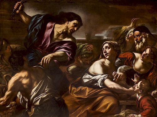 Giovanni Battista Beinaschi (Fossano o Torino 1636 – Napoli 1688)- The Expulsion from the Temple