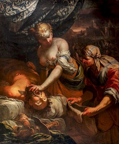 Scuola dell'Italia settentrionale, fine secolo XVI - inizi secolo XVII- Judith beheading Holofernes
