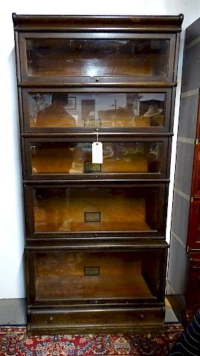 GLOBE WERNICKE CO. 5 SECTION LAWYERS BOOKCASE