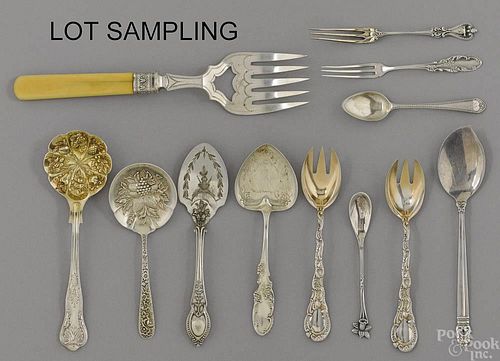 Group of miscellaneous sterling silver flatware,