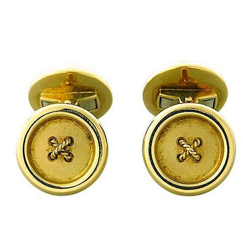 Deakin &amp; Francis 18k Gold Button Cufflinks