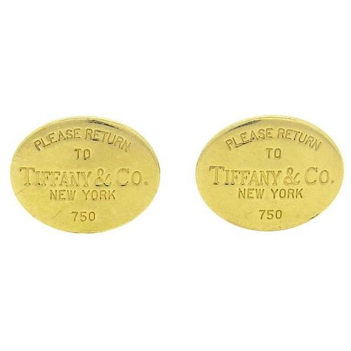 Tiffany &amp; Co Return To 18k Gold Cufflinks
