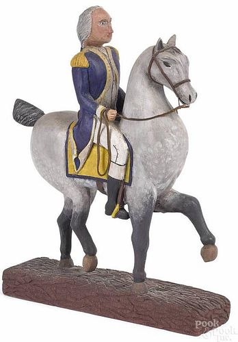 Paul Tyson carved and painted figure of George Wa