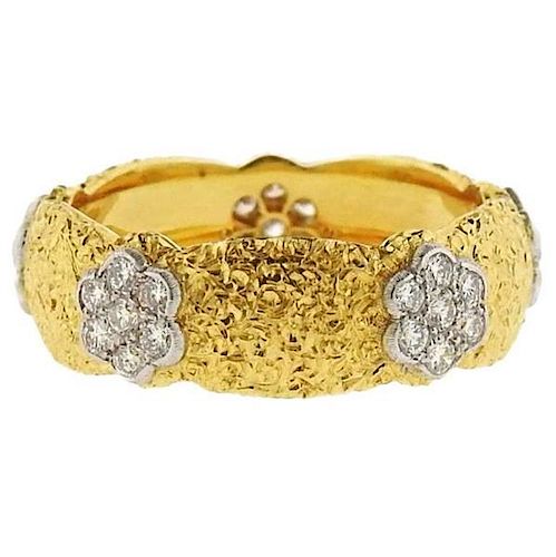 Buccellati Eternelle 18k Gold Diamond Wedding Band Ring