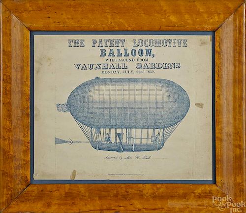 Printed broadside The Patent Locomotive Balloon