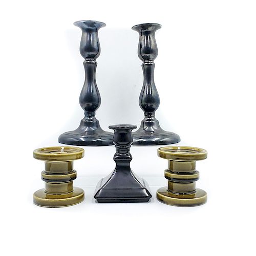 COLLECTION OF 5 BESWICK CANDLESTICKS