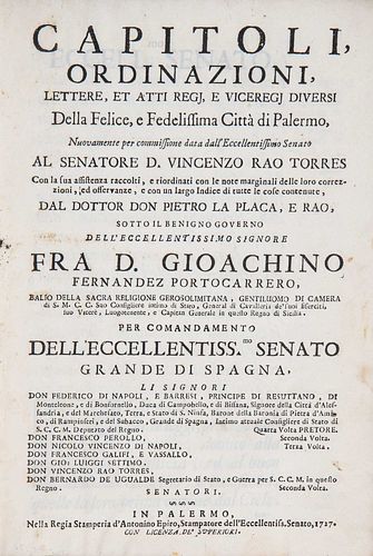 Auria, Vincenzo - Historia cronologica delli signori vicere di Sicilia … dall'anno 1409 sino al 1697 presente
