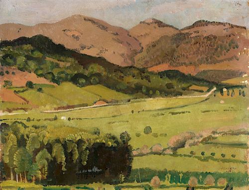 Felice Carena (Cumiana 1879-Venezia 1966)  - Paesaggio di Anticoli, 1919