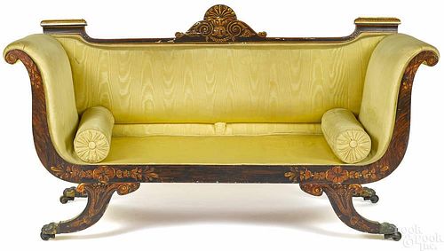 Classical painted sofa, 19th c., 39'' h., 72'' w.