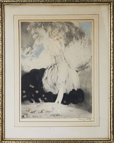 Louis Icart (French 1888-1950) Drypoint Etching "Forbidden Fruit" #76