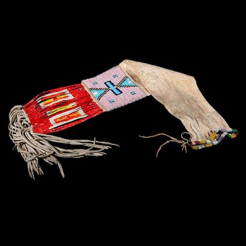Sioux beaded tobacco bag