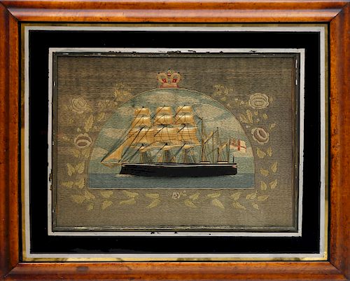British Sailor's Woolwork of an Unidentified Warship